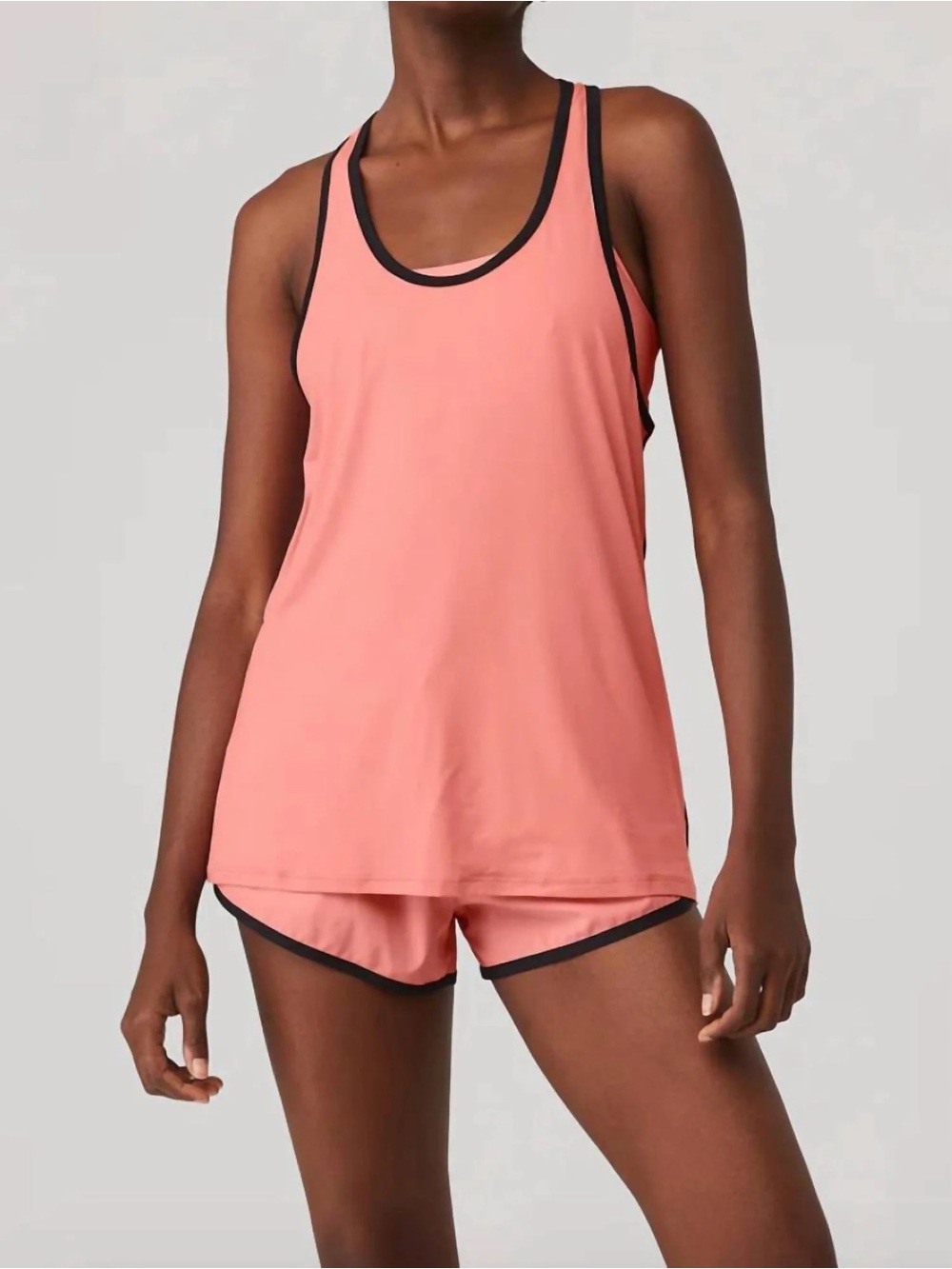 ALO Yoga Ivy League Racerback Tank Strawberry Lemonade Size XS EUC